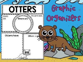 Preview of Graphic Organizers Set : Otters : Sea Ocean Animals, Report, Mammals
