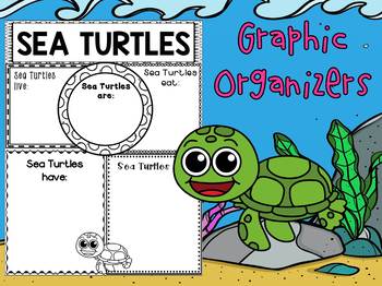 Preview of Graphic Organizers Set : Sea Turtles  : Sea Ocean Animals, Report, Research