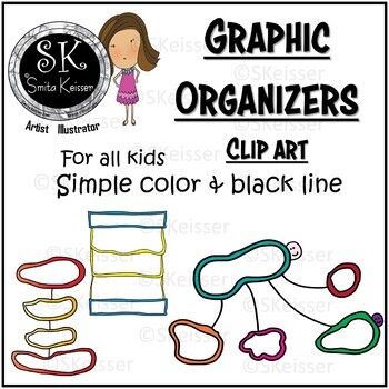 Preview of Graphic Organizers Clip Art, Charts, Planner