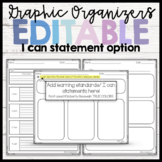 Graphic Organizers (Editable I Can Statements) Pearson ReadyGEN