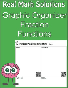 Preview of Graphic Organizers - Fraction and Mixed Number Algorithms
