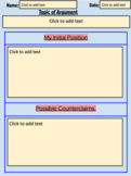 Graphic Organizers: Planning/Researching for Argumentative Essays