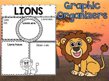 Preview of Graphic Organizers Set : Lions