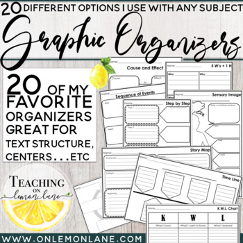 Preview of Graphic Organizers *Use with Any Subject (20 Different Versions)