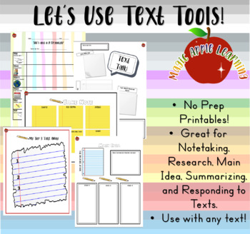 Preview of Graphic Organizers and Activities for Any Text