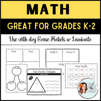 Preview of Graphic Organizers and Templates for K-2 Math Skills | Small Group | Whole Group