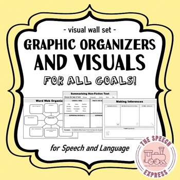 Preview of Graphic Organizers and Visuals for Older Speech & Language Students (ALL GOALS)