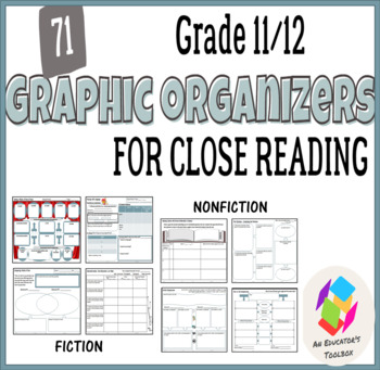 Preview of Grade 11/12 Graphic Organizers for Common Core Reading: Fiction, Nonfiction