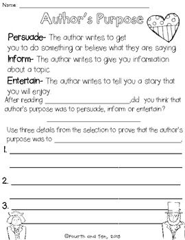 Graphic Organizers for February by Fourth and Ten | TpT