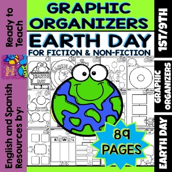 Preview of Graphic Organizers for Fiction and Non-Fiction -  Earth Day Themed
