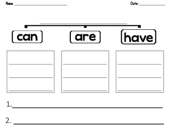 Preview of Graphic Organizers for K-2