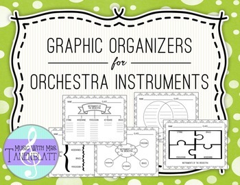Preview of Graphic Organizers for Orchestra Instruments