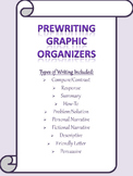 Graphic Organizers for Paragraph Writing- 10 Different Pre