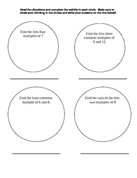 Preview of Graphic Organizers for Prime, Composite, Odd, and Even Numbers