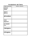 Graphic Organizers for Solar System Unit (in Spanish!)