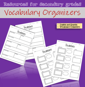 Preview of Graphic Organizers for Vocabulary