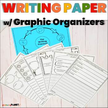 Preview of Graphic Organizers for Writing - Narrative, Opinion, How-to - Writing Paper