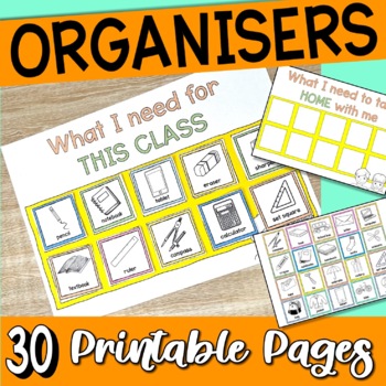 Preview of Graphic organisers to teach executive functioning to special needs students