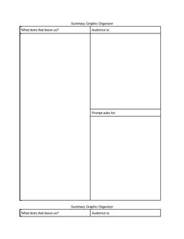 Preview of Graphic organizer for summaries