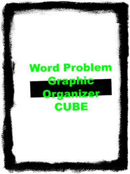 Preview of Graphic organizer for word problem