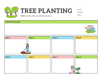 Preview of Graphic organizer: tree planting for spring