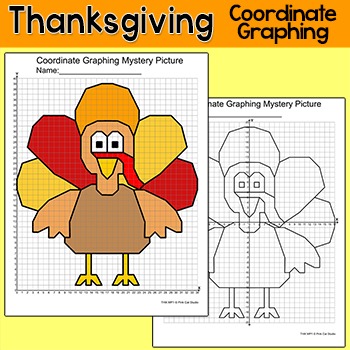 Preview of Thanksgiving Math Coordinate Graphing Picture - Turkey Mystery Picture