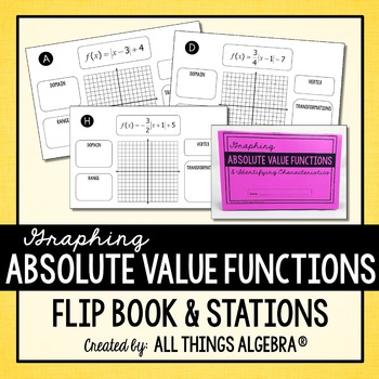 Graphing Absolute Value Equations | Flip Book