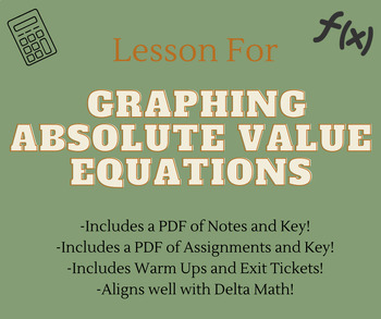 Preview of Graphing Absolute Value Equations - Lesson