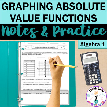 Preview of Graphing Absolute Value Functions Guided Notes and Worksheet