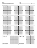Graphing Absolute Value Functions Worksheet and Answer Key (A3.9)