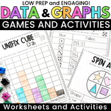 Graphs and Data Math Centers, Games Activities with Bar Gr