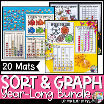 Preview of Graphing Activities - Preschool Math -  Sort and Graph - Year Long Bundle