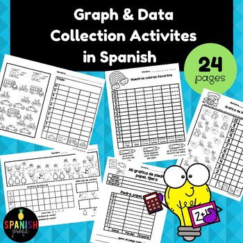 Preview of Graphing Activities in Spanish (Graficas Matematicas)
