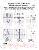 Graphing Activity Factors and Intercepts of Quadratic Functions