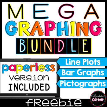 Preview of Graphing Activity Mega Bundle Freebie: Line Plots, Pictographs, Bar Graphs