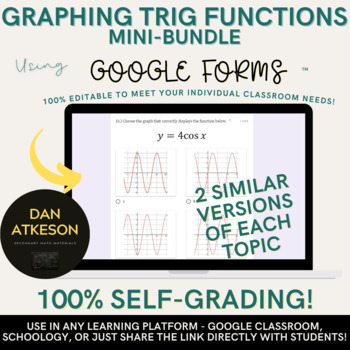 Preview of Graphing All Six Trigonometric Functions Google Forms™ ｜Mini Bundle