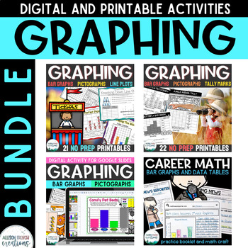 Preview of Graphing Worksheets - Bar Graph, Pictograph, Line Plot, Tally Chart, Templates 