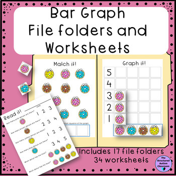 Preview of Graphing Bar Graph File Folders for Holiday, Season, Anytime for Special Ed