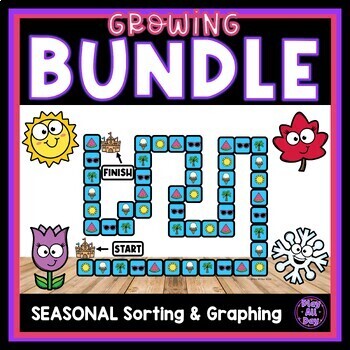Preview of Graphing Board Games SEASONAL BUNDLE | Sorting and Bar Graphs
