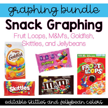 Preview of Graphing Bundle!  M&M's, Skittles, Fruit Loops, Goldfish, Jellybeans!