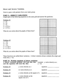 Algebra:  Graphing Calculator: Direct & Inverse Variation