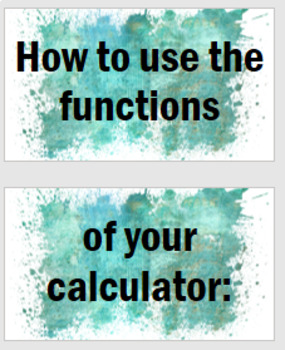 Preview of Graphing Calculator Instructions