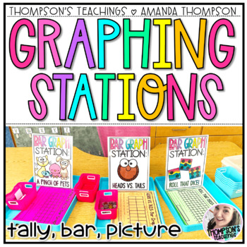 Preview of Graphing Centers and Activities - Tally Marks, Bar and Picture Graphs