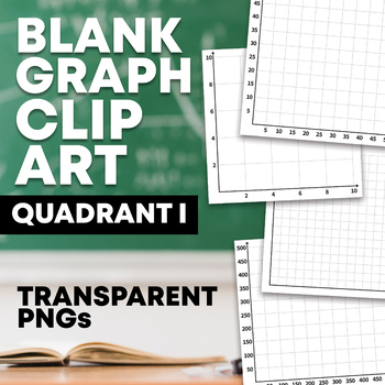 Preview of Graphing Clip Art: Quadrant I Blank Graphs