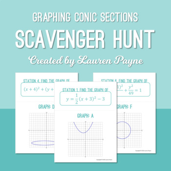 Preview of Graphing Conic Sections Scavenger Hunt