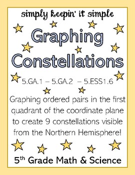 Preview of Graphing Constellations on a Coordinate Plane - ACTIVITY for students!