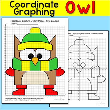 winter math coordinate graphing ordered pairs mystery picture winter owl