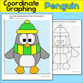 Preview of Penguin Coordinate Graphing Ordered Pairs Mystery Picture - Winter Math Activity