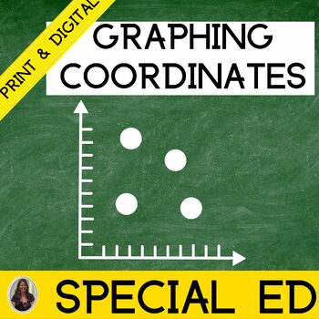 Preview of Graphing Ordered Pairs on a Coordinate Grid Special Education Graphing worksheet