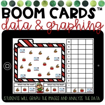 Preview of Graphing & Data | BOOM Cards | Distance Learning | December